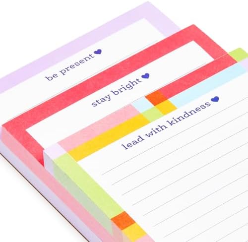 VOTUM Lined Notepad Set for Teachers, 3 Tiered Writing Pads with