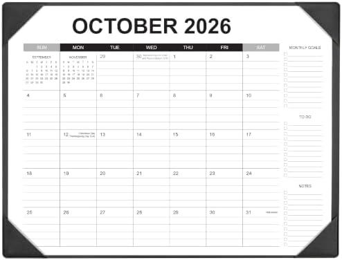 Desk Calendar 2026-2027 with Desk Mat – 22" x 17" Large Desk Pad
