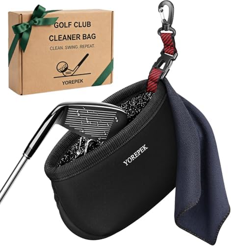 YOREPEK Golf Club Cleaner Bag in Gift Box, Golf Ball Cleaner, Golf