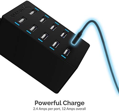 SABRENT 60W 10-Port USB Charging Station, Auto-Detect (AX-TPCS)