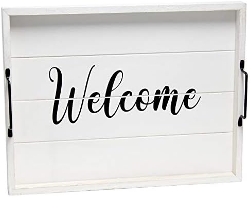Elegant Designs HG2000-WWC 15.50" x 12" Decorative Wood Serving Tray