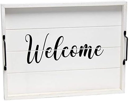 Elegant Designs HG2000-WWC 15.50" x 12" Decorative Wood Serving Tray