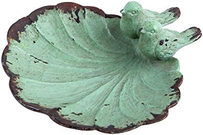 NIKKY HOME Antique Jewelry Dish, Decorative Jewelry Tray with Bird