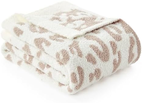 Snuggle Sac Leopard Throw Blanket for Couch Bed Sofa 50x60 inches