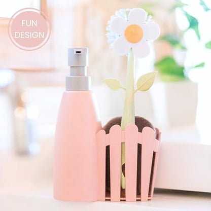Vigar Florganic Kitchen Sink Caddy Set with Dish Soap Dispenser - Pink