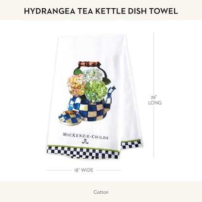 MACKENZIE-CHILDS Cotton Dish Towel, Hydrangea Tea Kettle