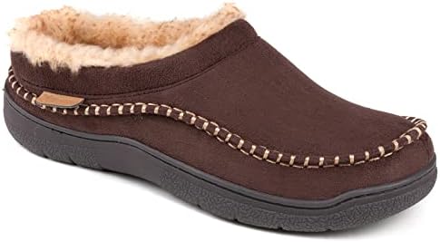 Zigzagger Men's Slip On Moccasin Slippers Indoor Outdoor