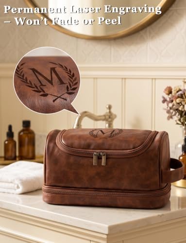 Personalized Monogrammed Hanging Travel Toiletry Bag for Men