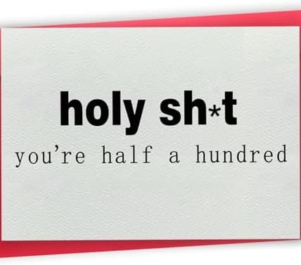 Funny 50th Birthday Card Gifts for Men Women