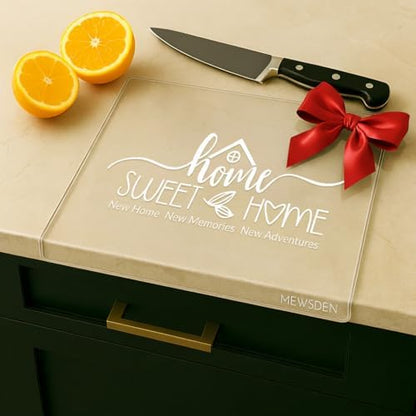House Warming Gifts New Home - Engraved Acrylic Cutting Board with