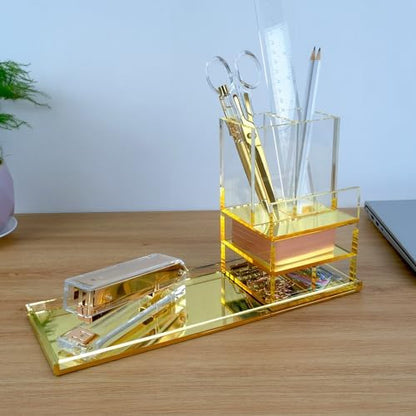 Acrylic Desk Organizer 4-Piece Desk Kit + Free Complimentary Acrylic