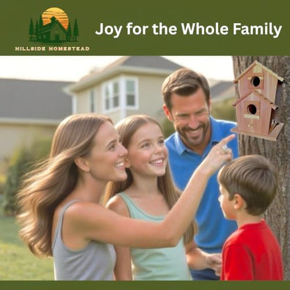 Cedar Bird House for Outside, Wooden Birdhouse for Outdoors, Bluebird