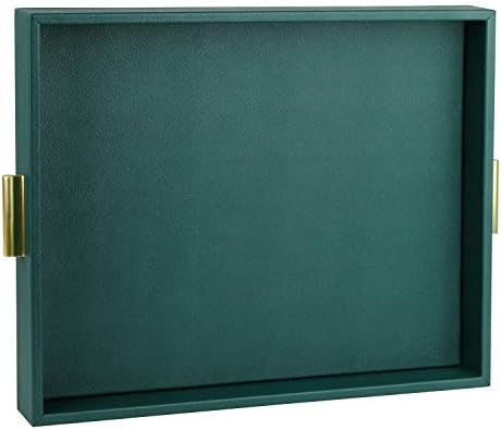 HofferRuffer Extra Large Serving Tray with Handles, Elegant Faux