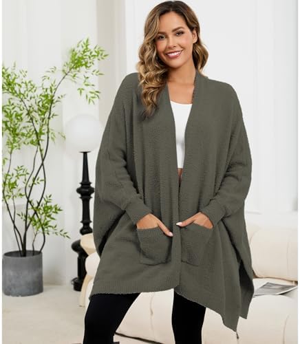 Wearable Blanket Sherpa Poncho Unique Office Work Warm Cozy Shawl TV