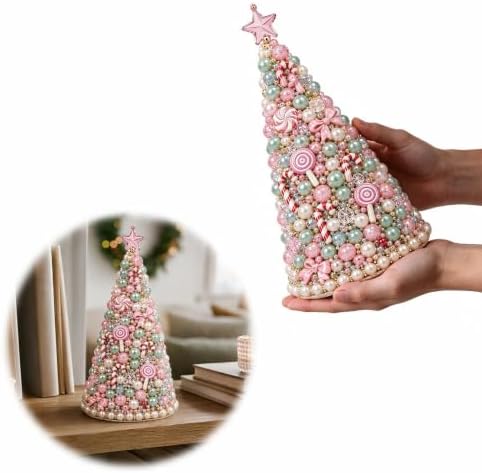 DIY Beaded Christmas Tree Craft Kit,3D Pearl Bead Craft Set for Adults