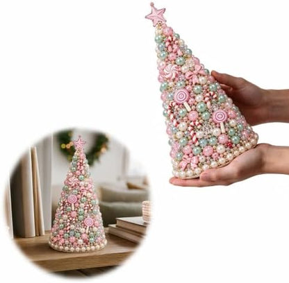 DIY Beaded Christmas Tree Craft Kit,3D Pearl Bead Craft Set for Adults