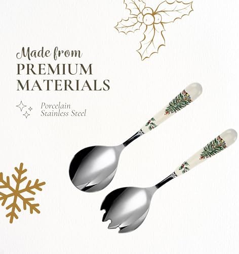 Spode – Christmas Tree – Christmas Tree Salad Servers - Set of 2