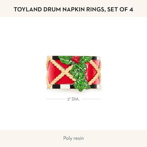 MACKENZIE-CHILDS Set of 4 Polyresin Napkin Rings, Cute Napkin-Holder