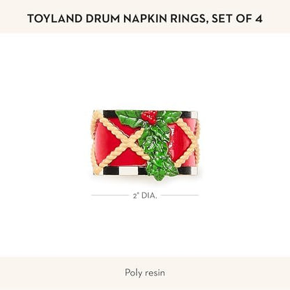 MACKENZIE-CHILDS Set of 4 Polyresin Napkin Rings, Cute Napkin-Holder