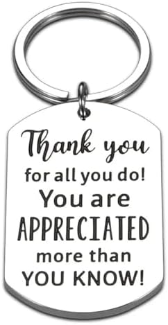 RFTWXHPN Employee Staff Thank You Appreciation Gifts Keychain for Men