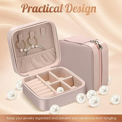 Junkin 8 Pcs Travel Jewelry Boxes, Bridesmaid Gifts for Women, 4