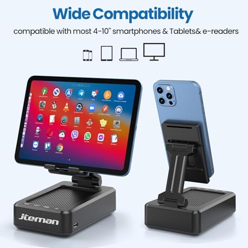 JTEMAN Cell Phone Stand with Bluetooth Speaker,Birthday Gifts for Men