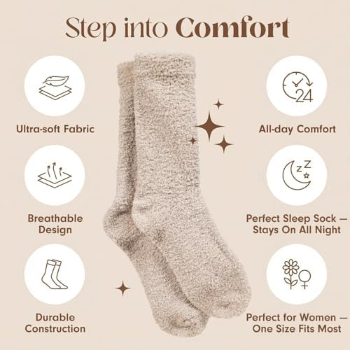 Unboxme Gifts Warm & Cozy Ultra-Luxe Cloud Fuzzy Socks, Gifts for