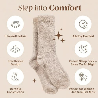 Unboxme Gifts Warm & Cozy Ultra-Luxe Cloud Fuzzy Socks, Gifts for