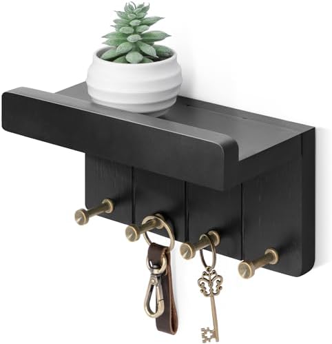 Rebee Vision Small Key Holder Wall Mount with Shelf for Entryway