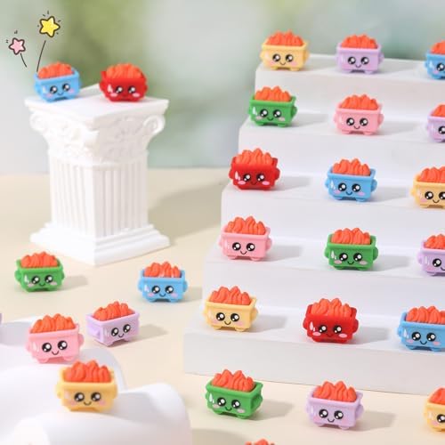24Pcs Mini Dumpster Fire Figurines, Resin Dumpster Trash Shape