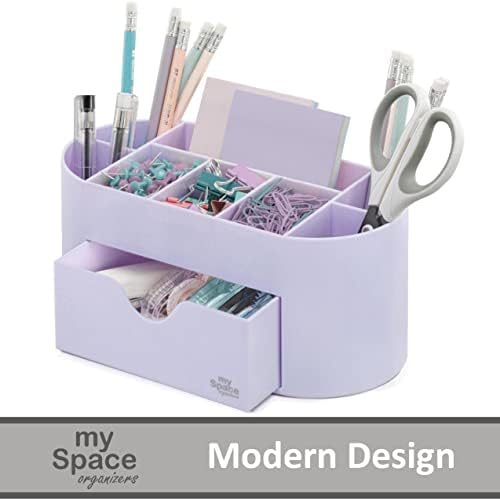 My Space Organizers Lavender Desk Organizer for Office Supplies and