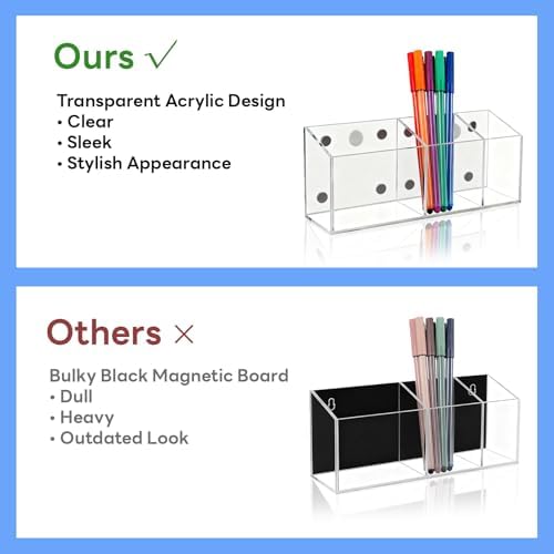 Magnetic Dry Erase Marker Holder for Whiteboard & Fridge & Locker