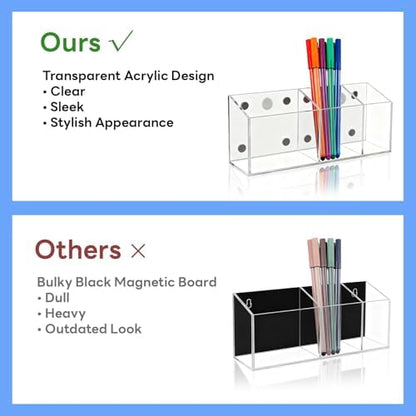 Magnetic Dry Erase Marker Holder for Whiteboard & Fridge & Locker