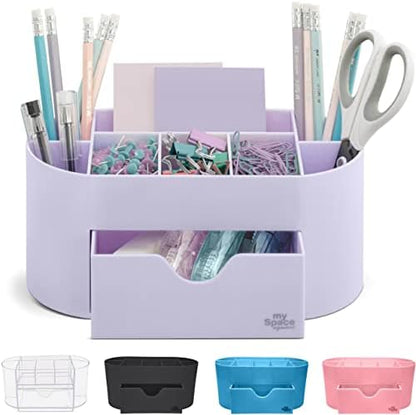 My Space Organizers Lavender Desk Organizer for Office Supplies and