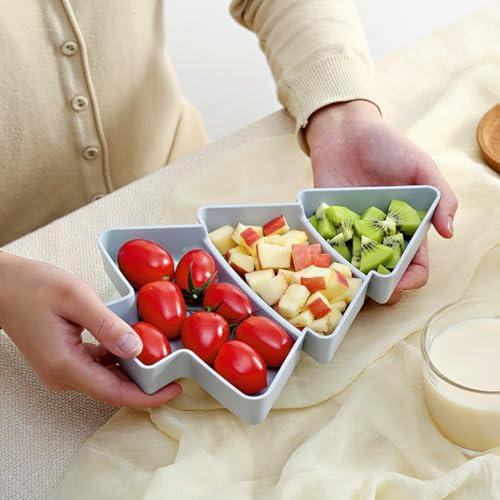 Operitacx 2pcs Christmas Tree Trays Plastic, Christmas Appetizer