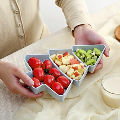 Operitacx 2pcs Christmas Tree Trays Plastic, Christmas Appetizer