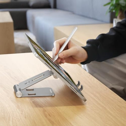 OMOTON Foldable Cell Phone Stand, C4 Portable Aluminum Phone Holder