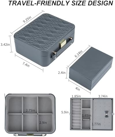 Travel Jewelry Case Large Jewelry Box Jewelry Travel Organizer Jewelry