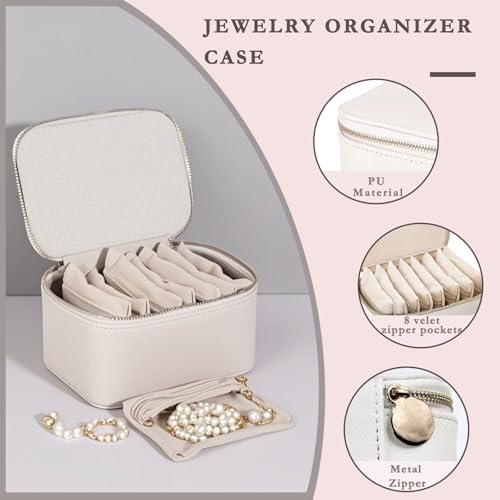 Jewelry Box Organizer for Women,Small Travel Jewelry Case,Mini Travel
