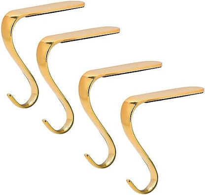 DOYOLLA Christmas Stocking Holders Xmas Fireplace Hanger Hooks Holiday