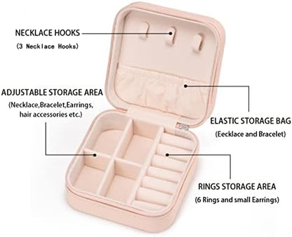 Mini Jewelry Travel Case,Small Jewelry Box,Traveling Jewelry