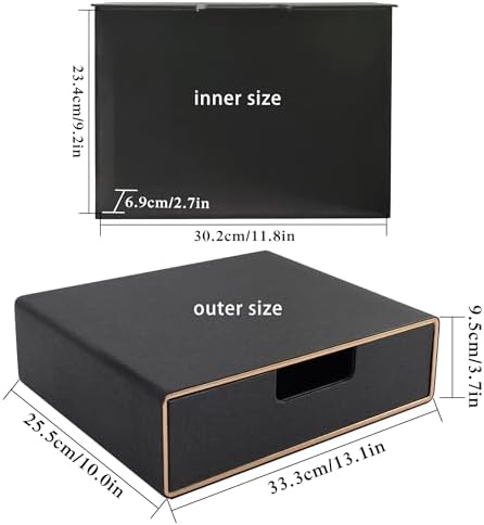 Stackable Organizer Drawer PU Leather Classic Handmade,Organize Home