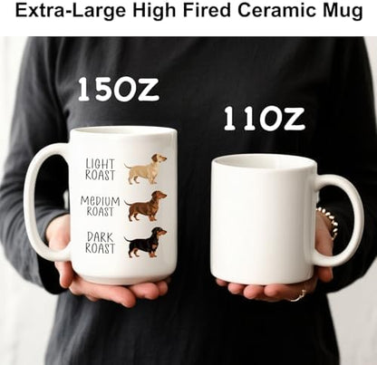 Dachshund Coffee Mug Gift for dachshund Lovers 15oz, Light Roast