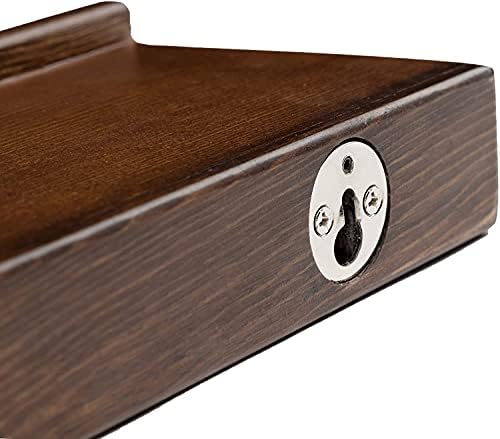 Rustic State Smith Wall Mounted Wood Floating Wine Bottle Rack with