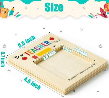 MALLMALL6 Teacher Appreciation Wooden Sticky Note Holder Gifts Desk