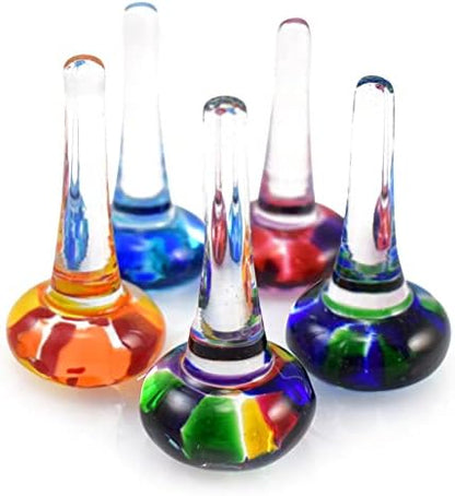 American Made Blown Glass Ring Holder, Blue/Green Color