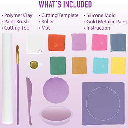 JOiFULi Make Your Own Clay Jewelry Bowls Arts and Crafts Kit for Girls
