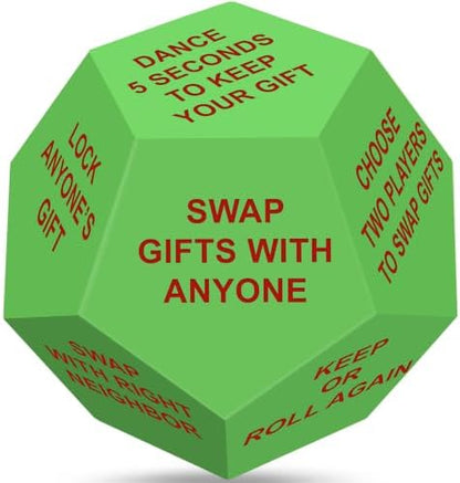 Santa Swap Gift Exchange Dice, Christmas Stocking Stuffers for Men
