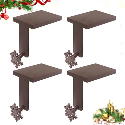 4 PCS Christmas Stocking Holders, Snowflake Stocking Holders for