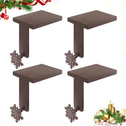 4 PCS Christmas Stocking Holders, Snowflake Stocking Holders for